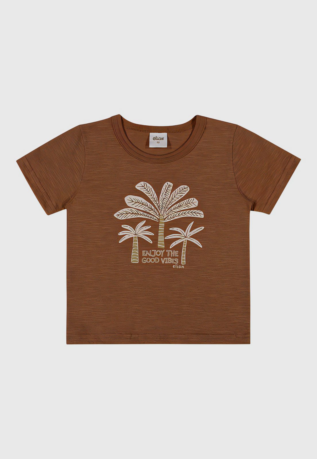 Infantil – Camiseta Elian Folhagem Marrom