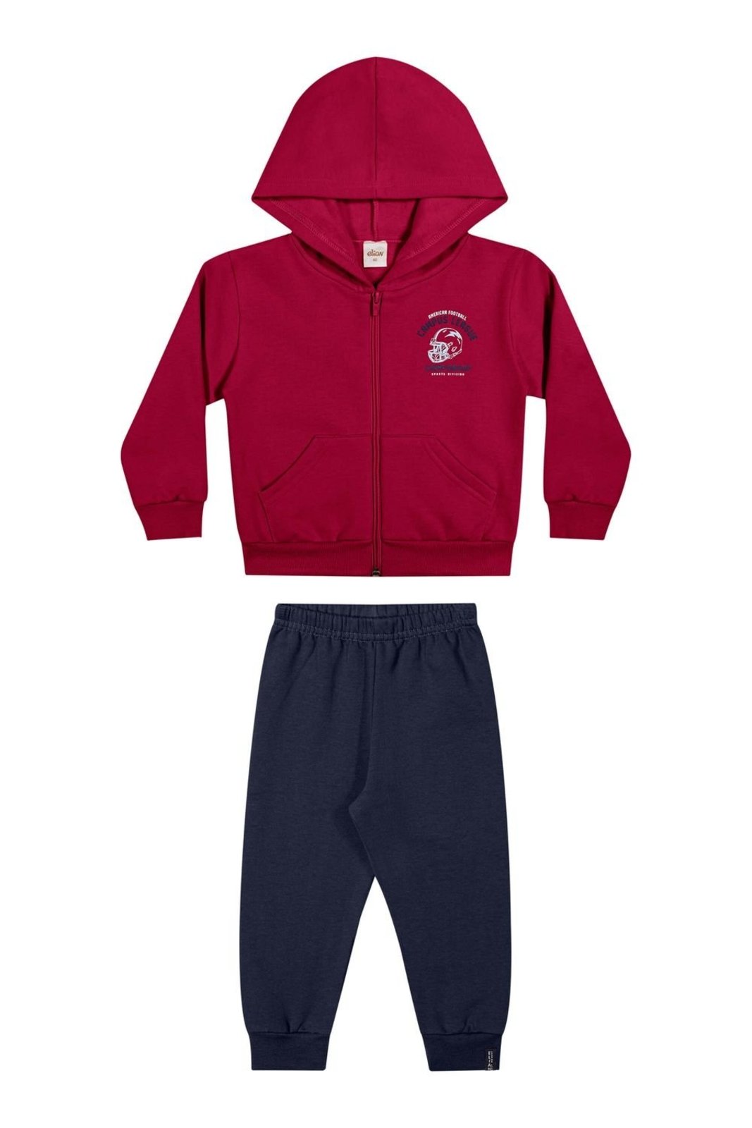 Infantil - Conjunto Longo Menino Esportivo Elian Vermelho