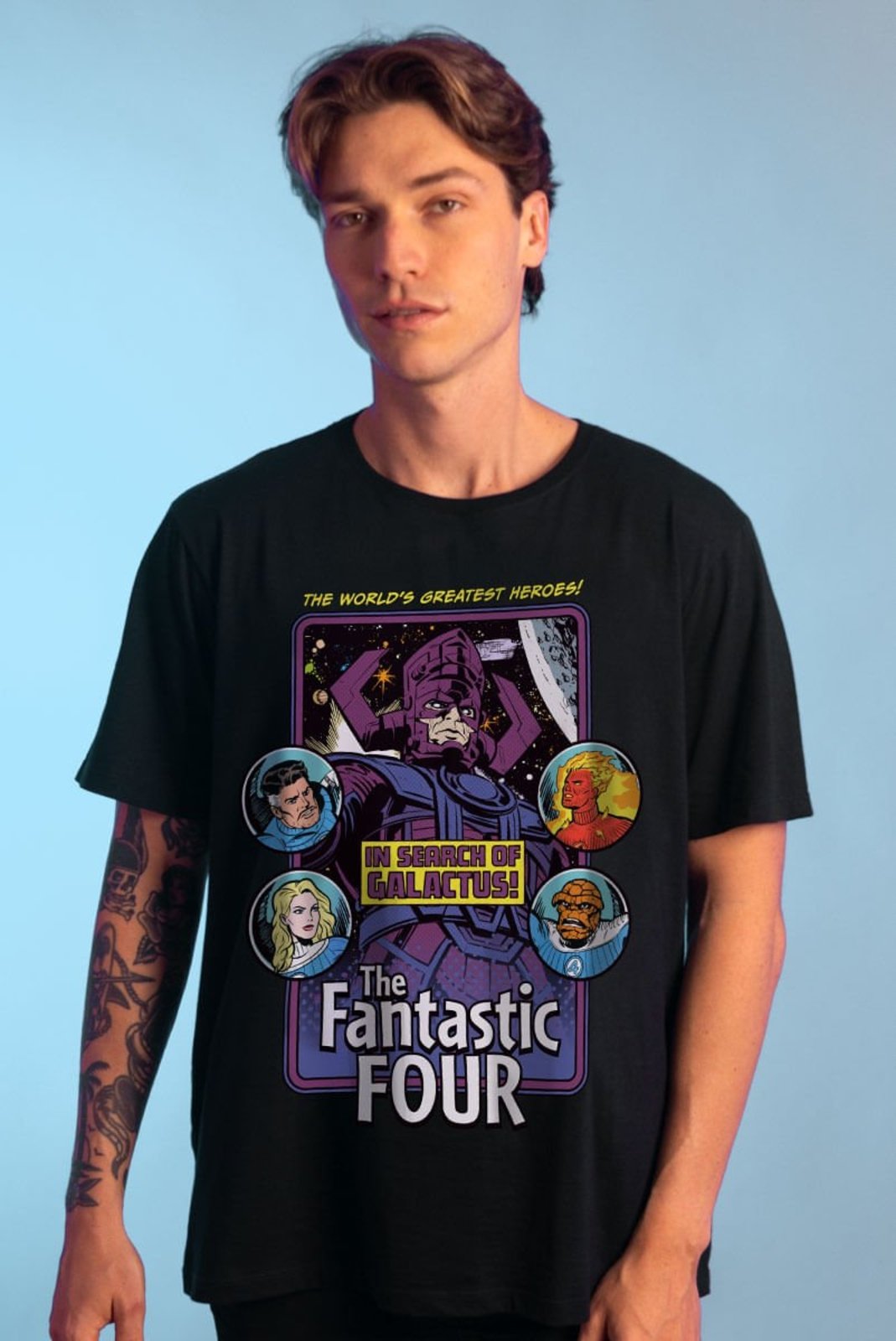 Camiseta Marvel Quarteto Fantástico Search Of Galactus Camiseta Marvel Quarteto Fantástico Search Of Galactus