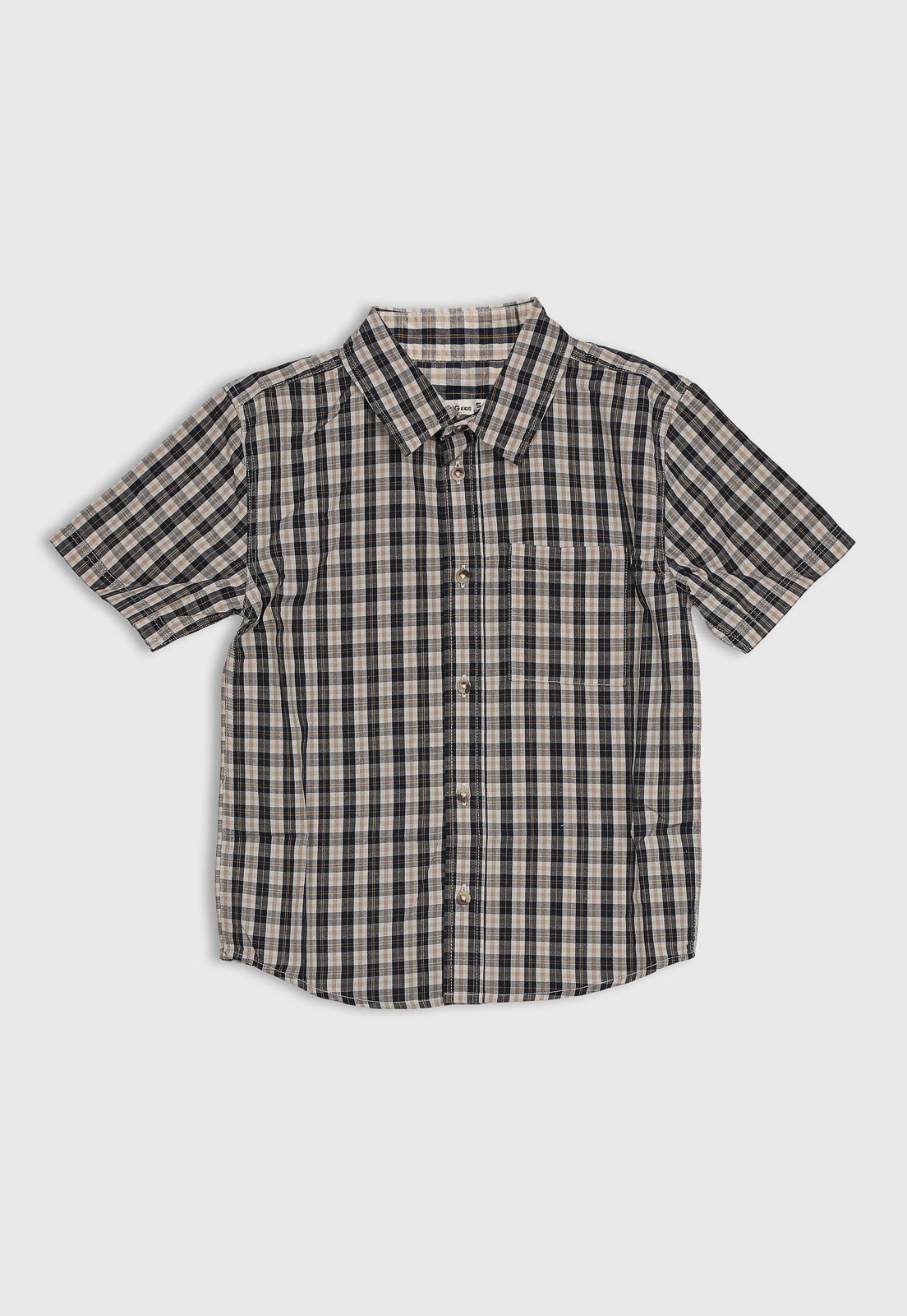 Infantil - Camisa Hering Xadrez Bege