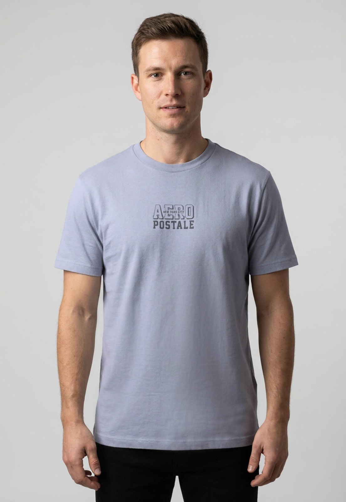 Camiseta Masculina Aeropostale Logo Estampado Lilás
