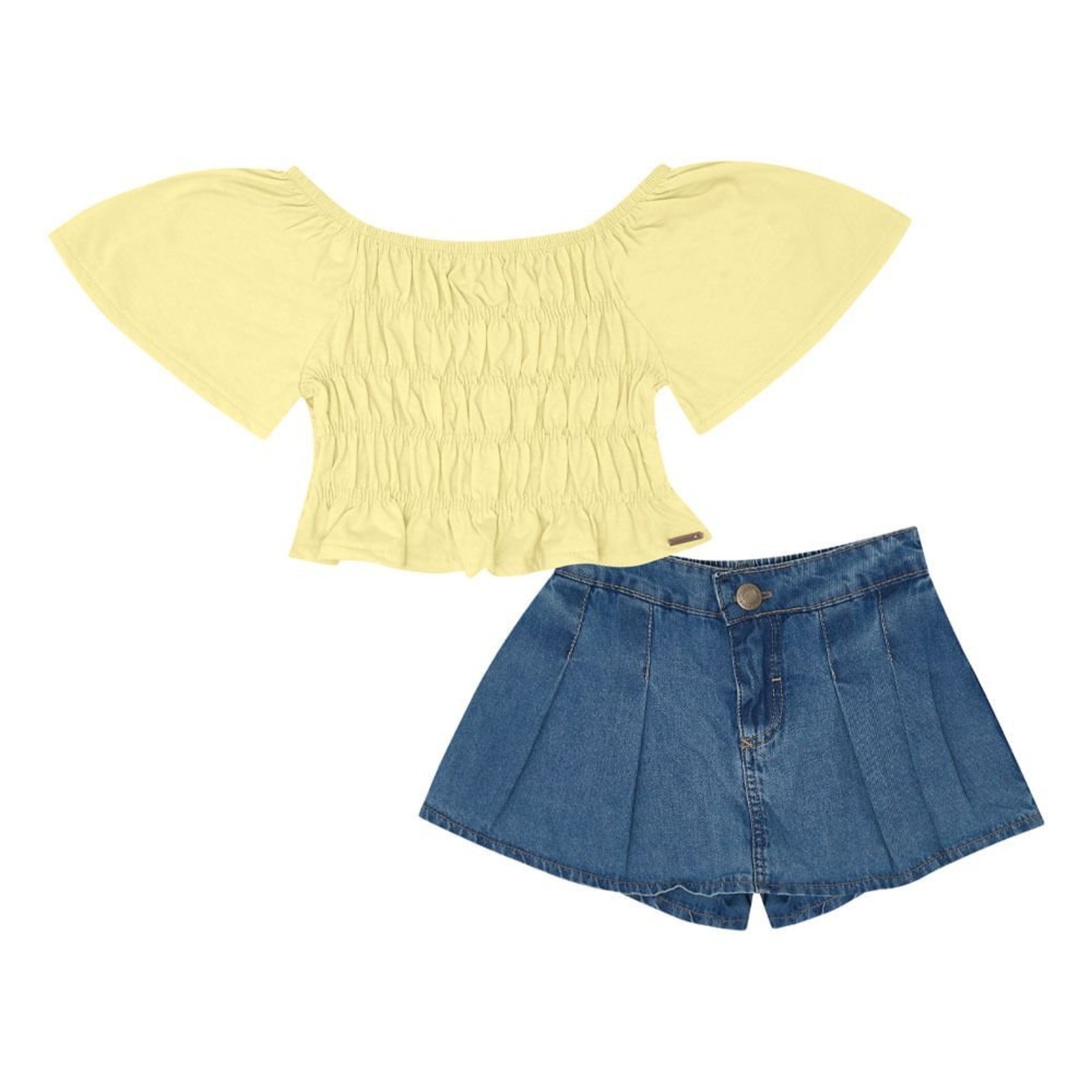 Infantil - Conjunto Menina - Amarelo - 49329-4