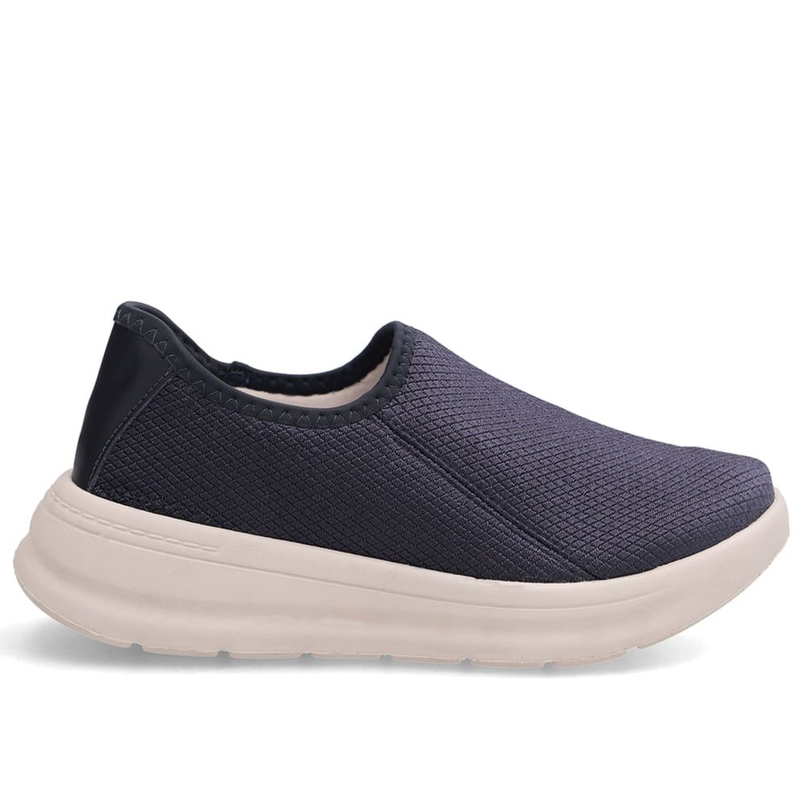 Tênis Slip On Azul Em Elastano