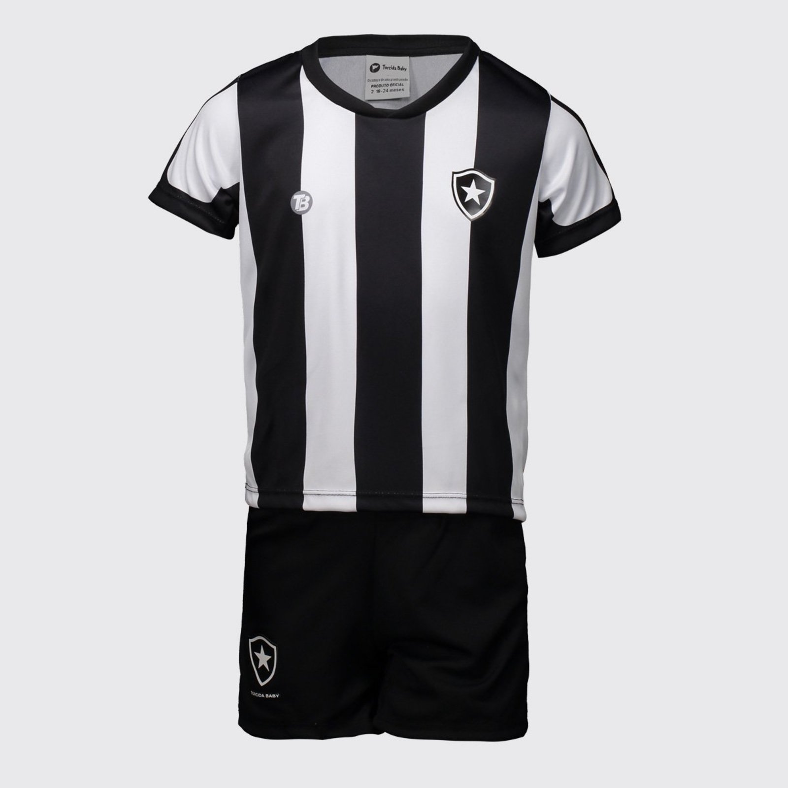 Kit Botafogo Baby com Bordado Branco e Preto