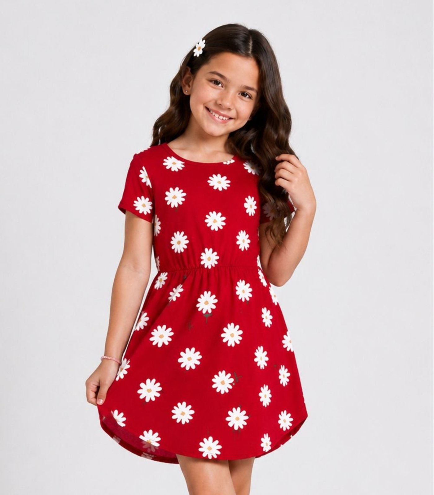 Infantil - Vestido Curto Estampado Select Vermelho