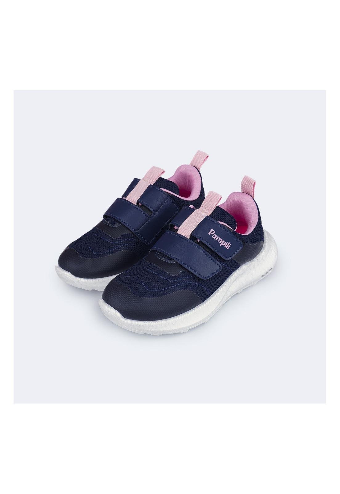 Infantil - Tênis Feminino Bubble Escolar Azul Marinho 28 Azul Marinho