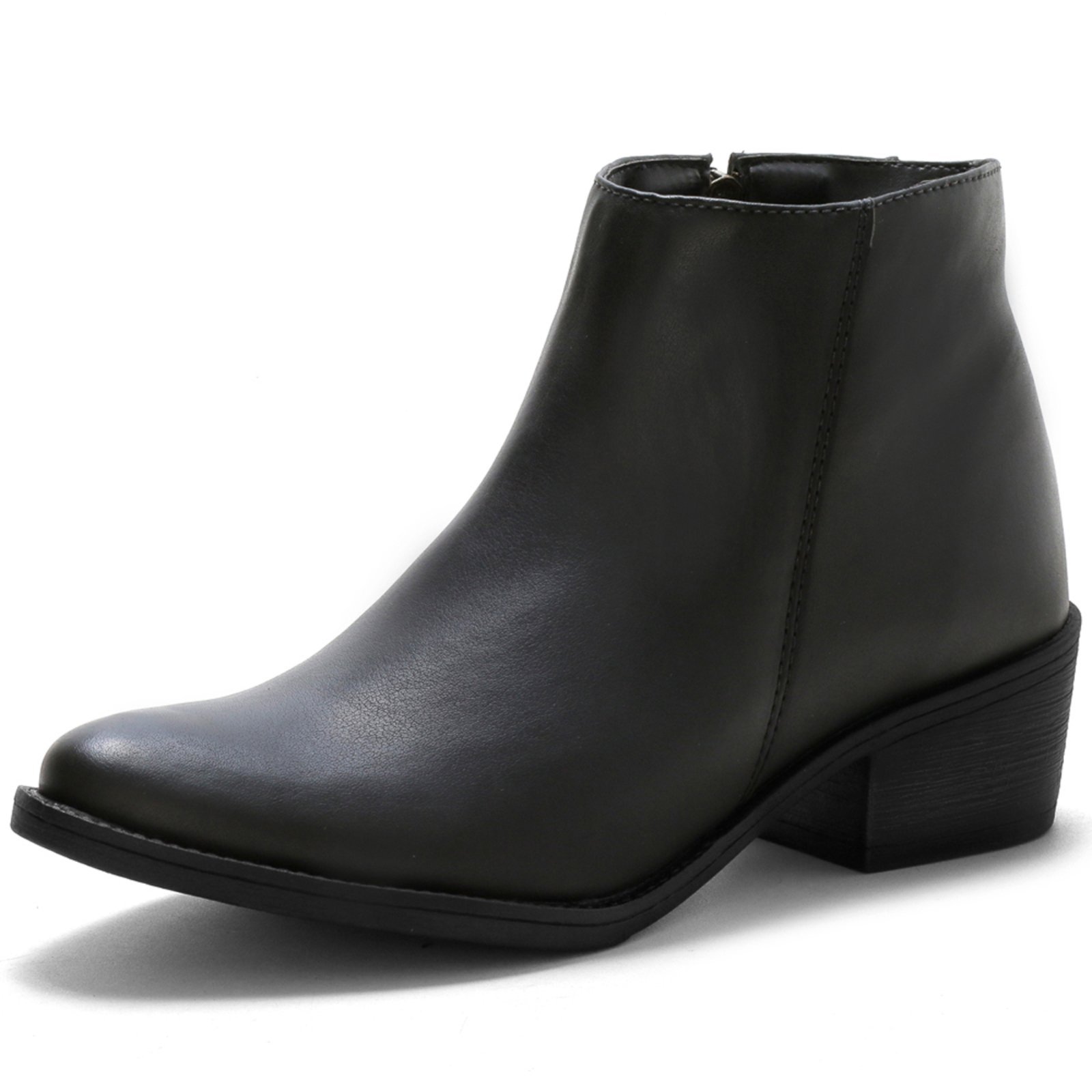 Bota Feminina Cano Curto Zíper Lateral Moderna Confortável