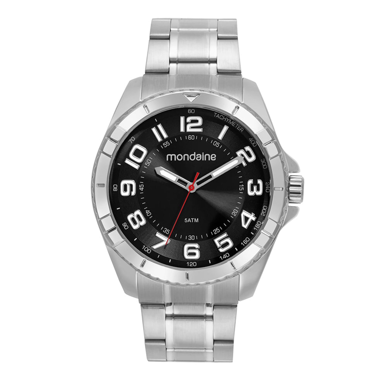 Relógio Masculino Casual Robusto Prata Mondaine