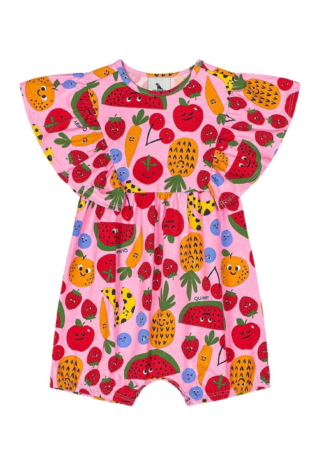 Infantil – Banho de Sol Frutas para Menina Quimby Rosa
