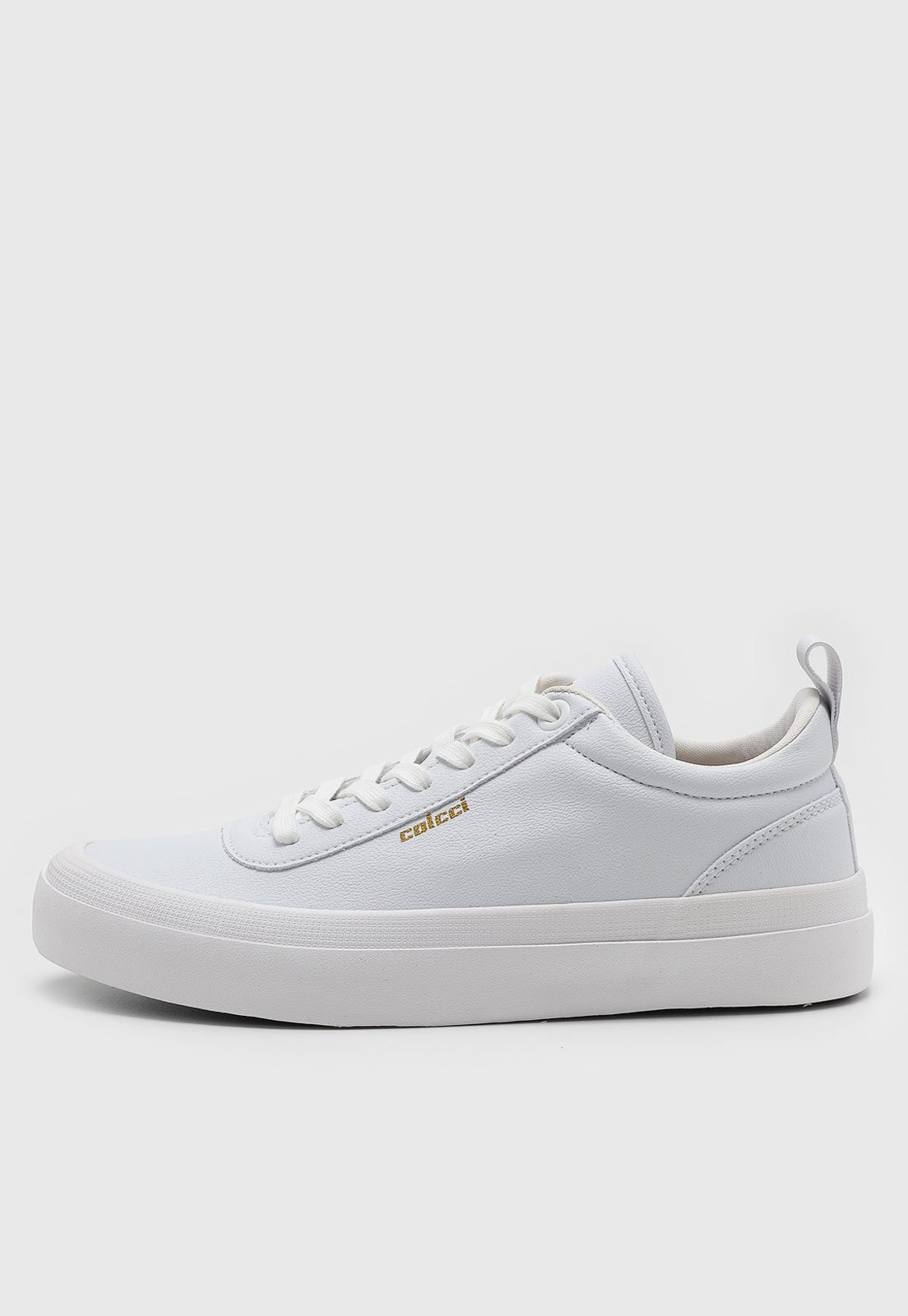 Tênis Masculino Colcci Logo Dourado Branco