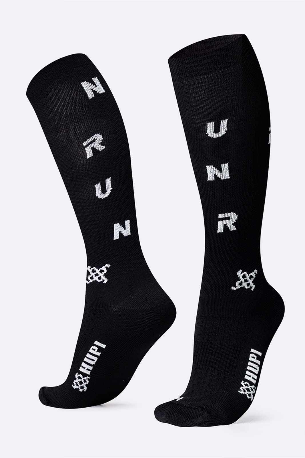Meia HUPI Run Sprint Longa Preta Preto