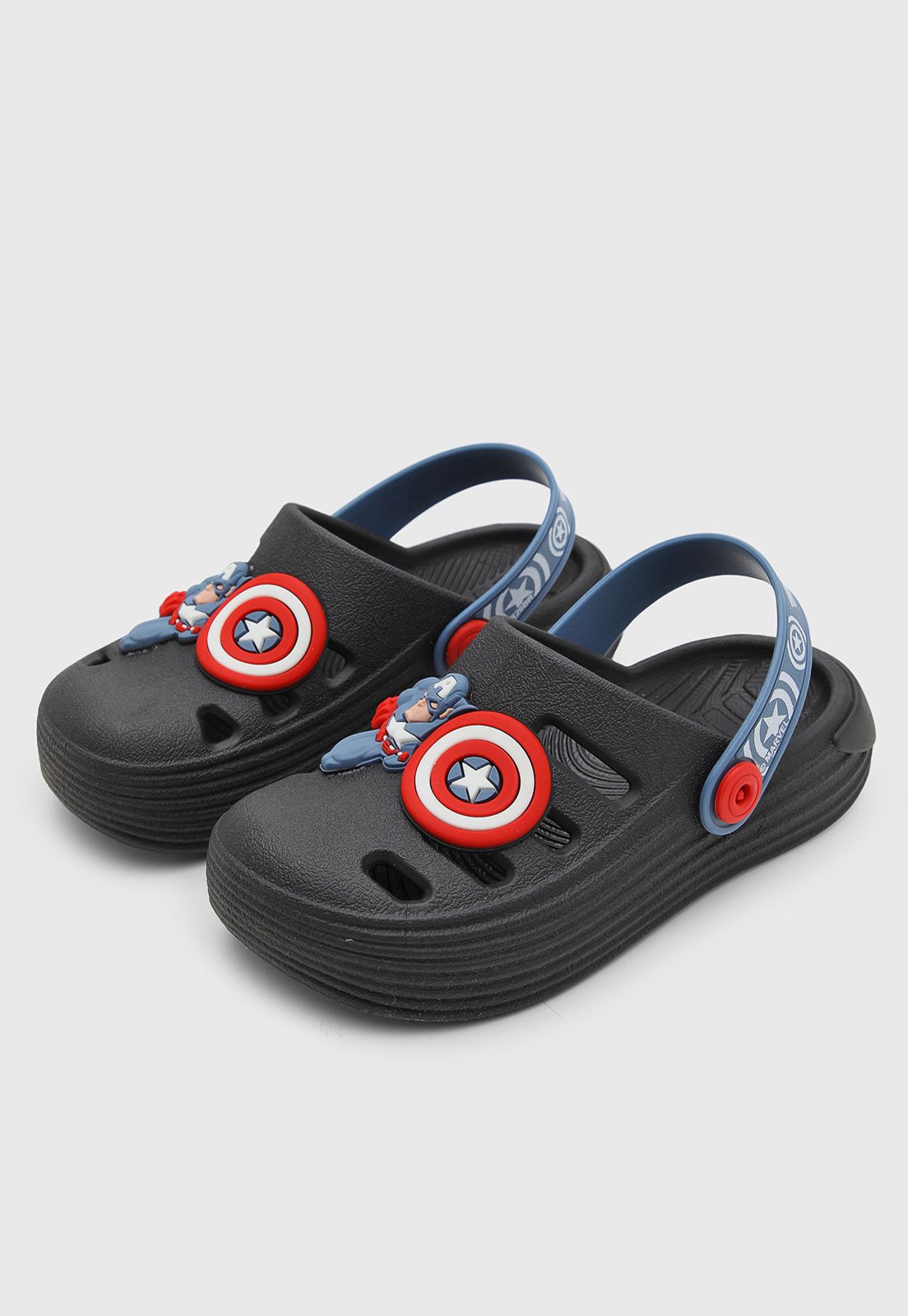 Infantil - Chinelo Grendene Marvel Kicks Capitão América Preto