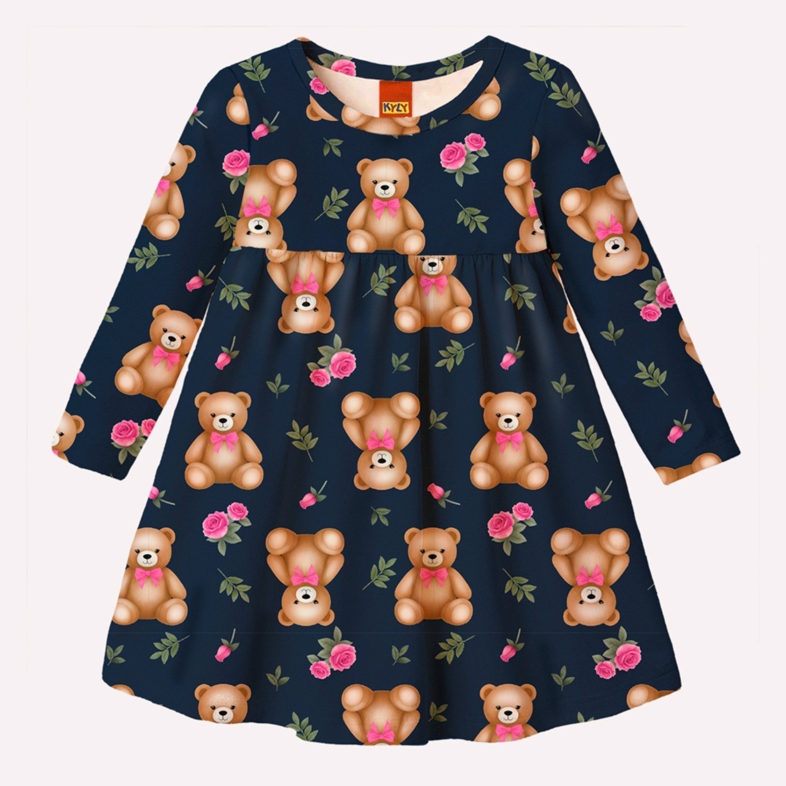 Infantil - Vestido Menina Ursinho Kyly