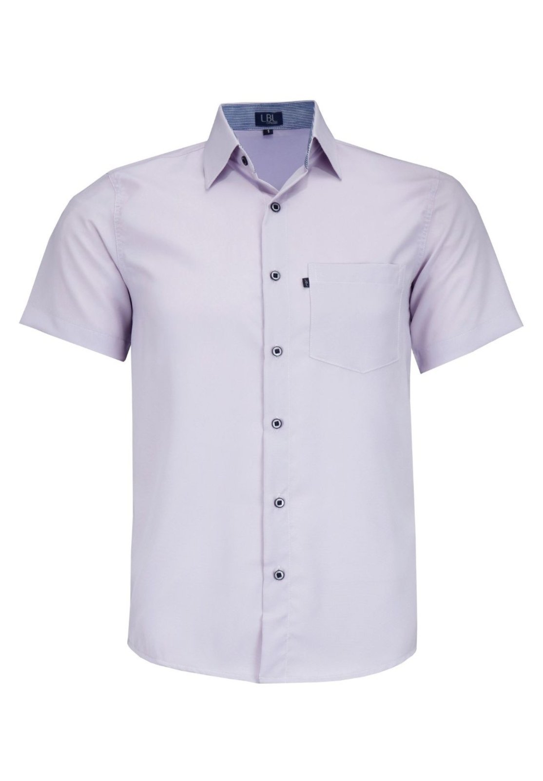 Camisa Social Manga Curta Comfort Com Bolso Não Amassa 3031