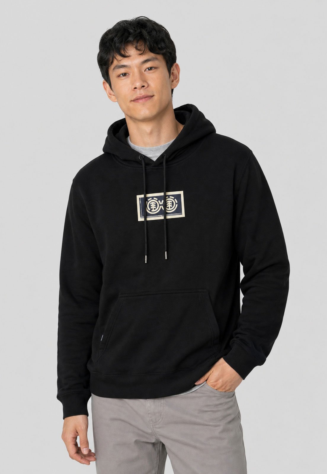 Blusa de Moletom Masculina Element Capuz Preta