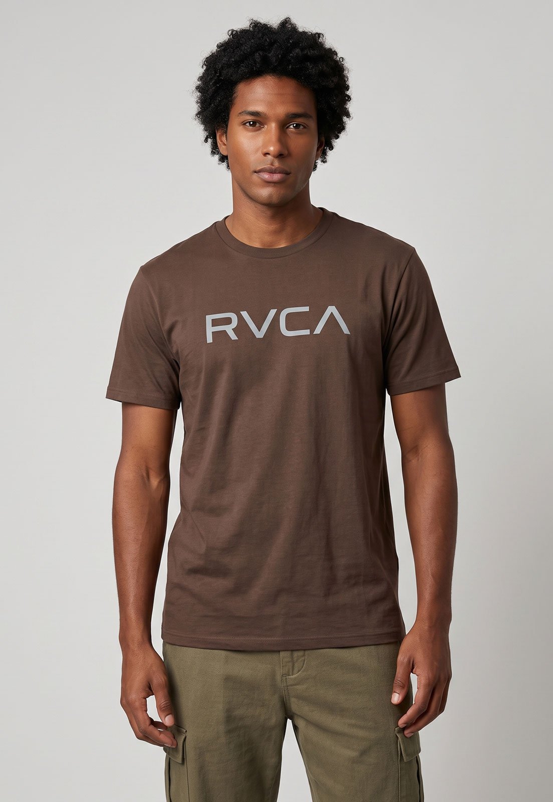 Camiseta Masculina RVCA Big Marrom