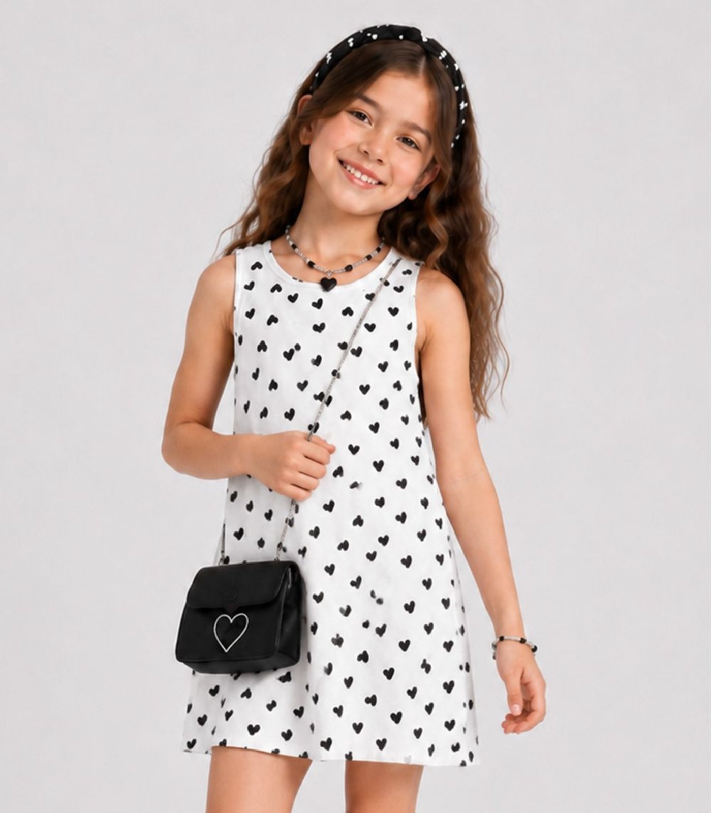 Infantil - Vestido Menina Estampado Select Bege