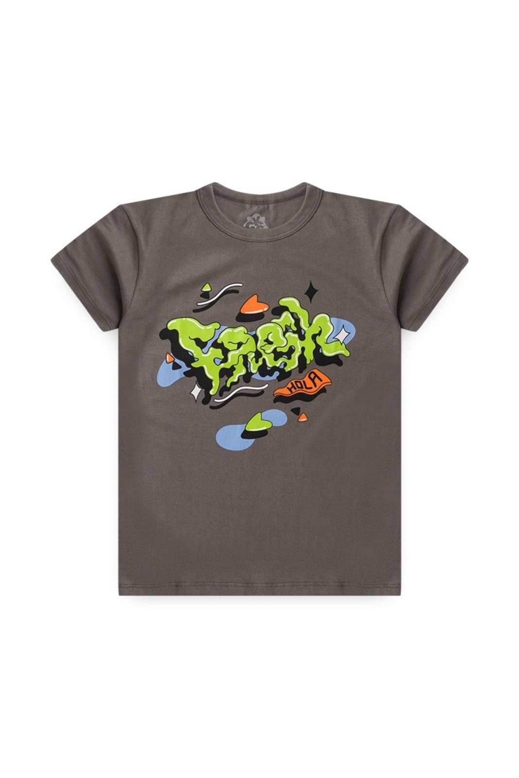 Vista 2 Infantil - Conjunto de Verão para Menino Camiseta e Bermuda Hola GKS branco GKS branco