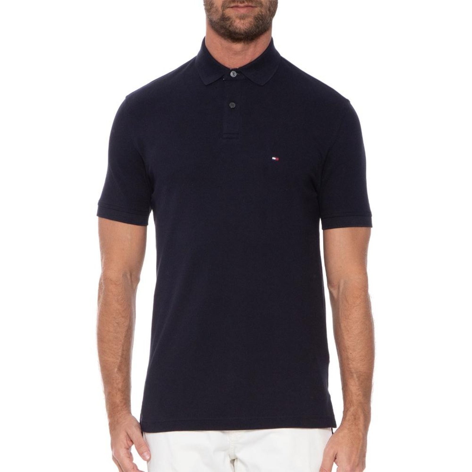 Vista 3 Camiseta Gola Polo Tommy Hilfiger Stretch Regular Fit azul marinho Tommy Hilfiger azul marinho