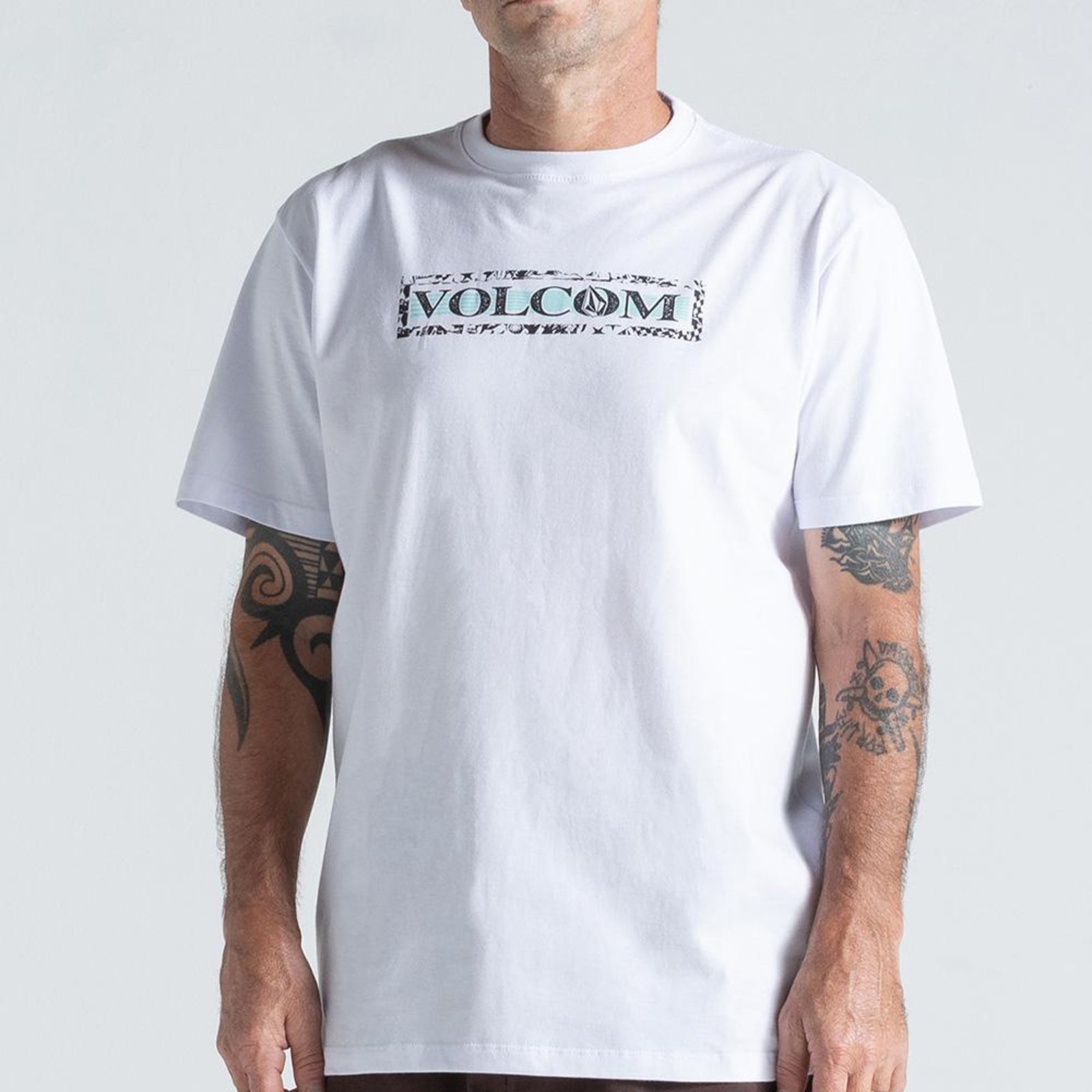 Camiseta Volcom You Drain WT26 Masculina Branco