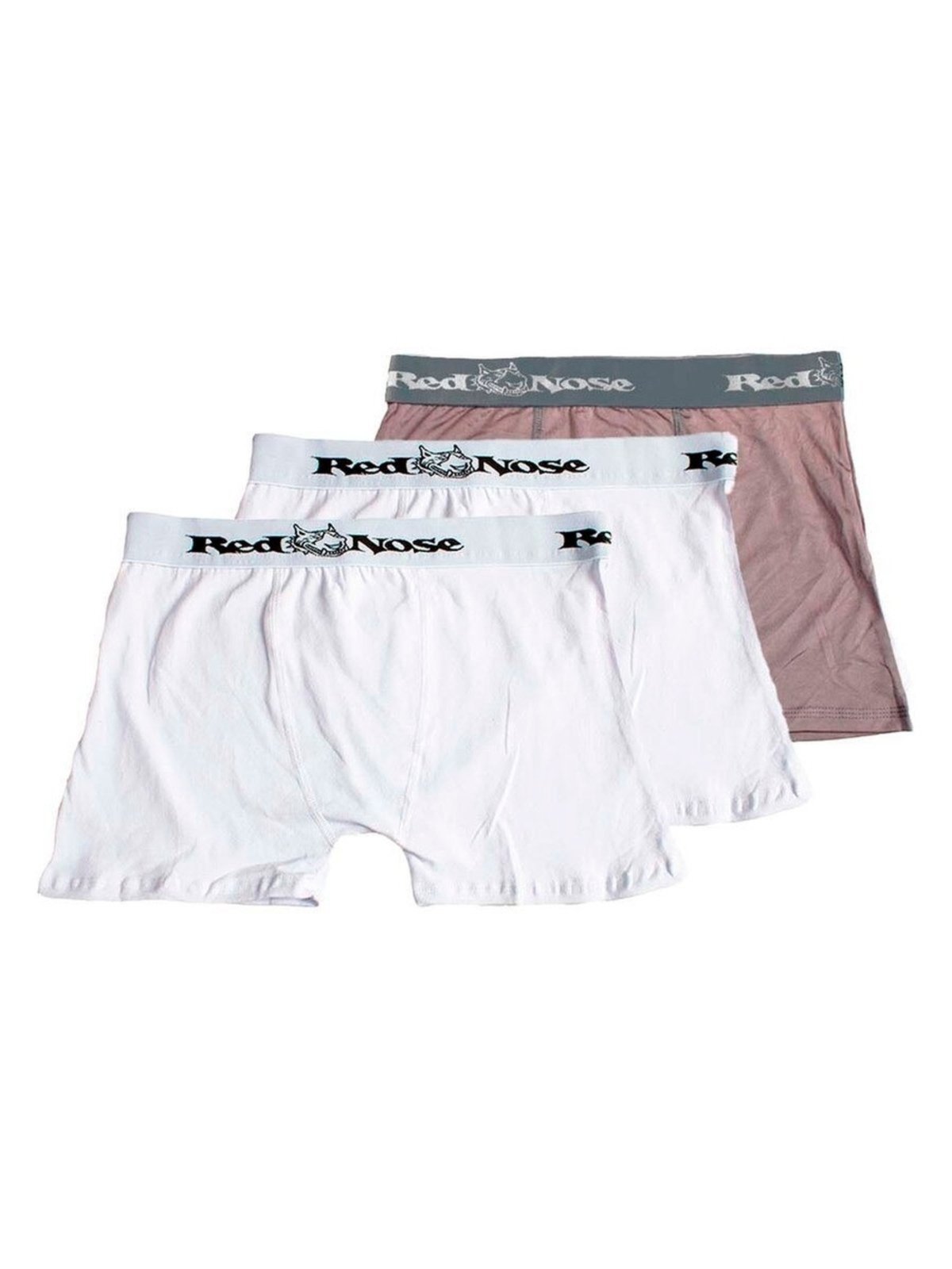 Kit com 3 Cuecas Boxer Red Nose 320 Branco