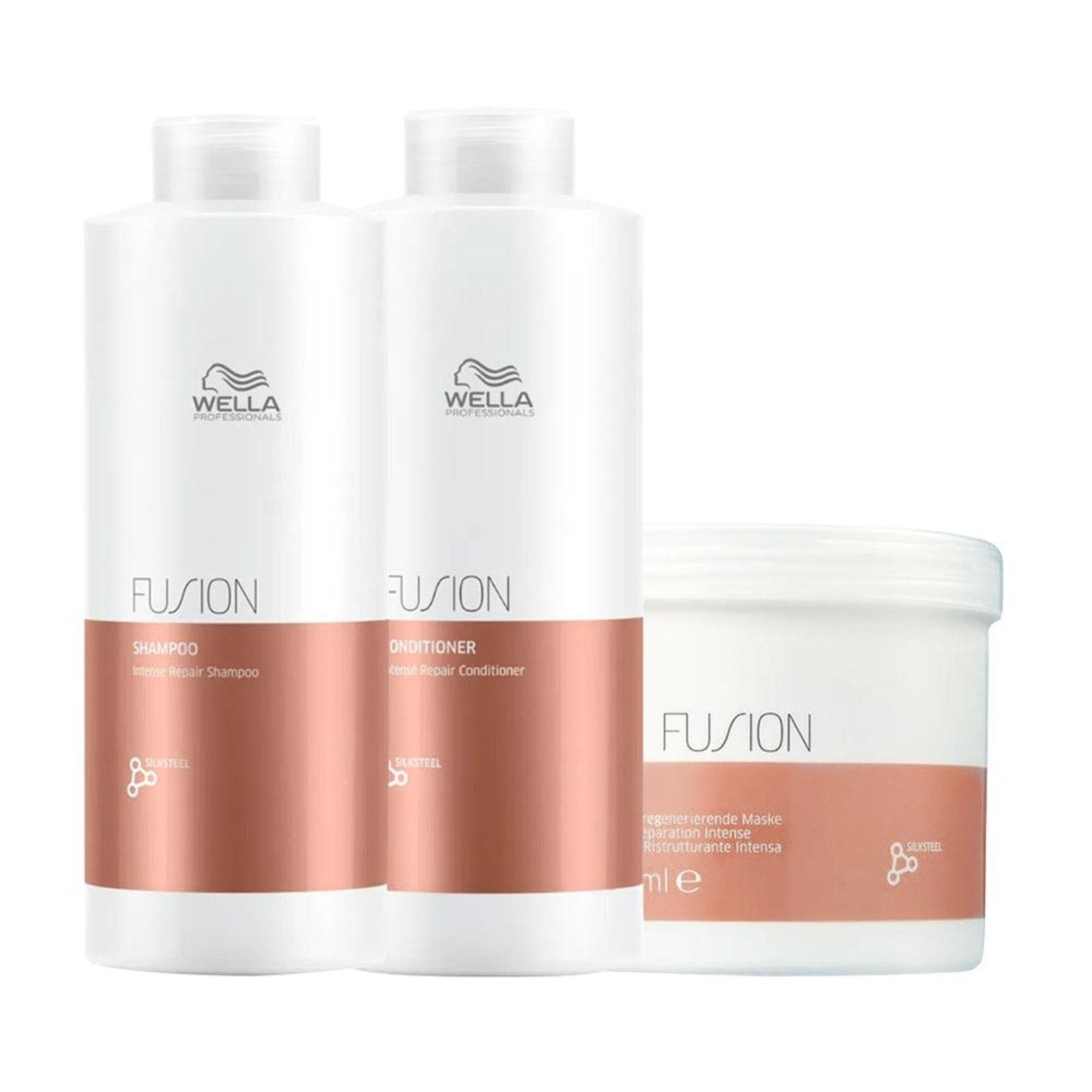 Kit Wella Professionals Fusion Profissional - Shampoo e Condicionador e Máscara