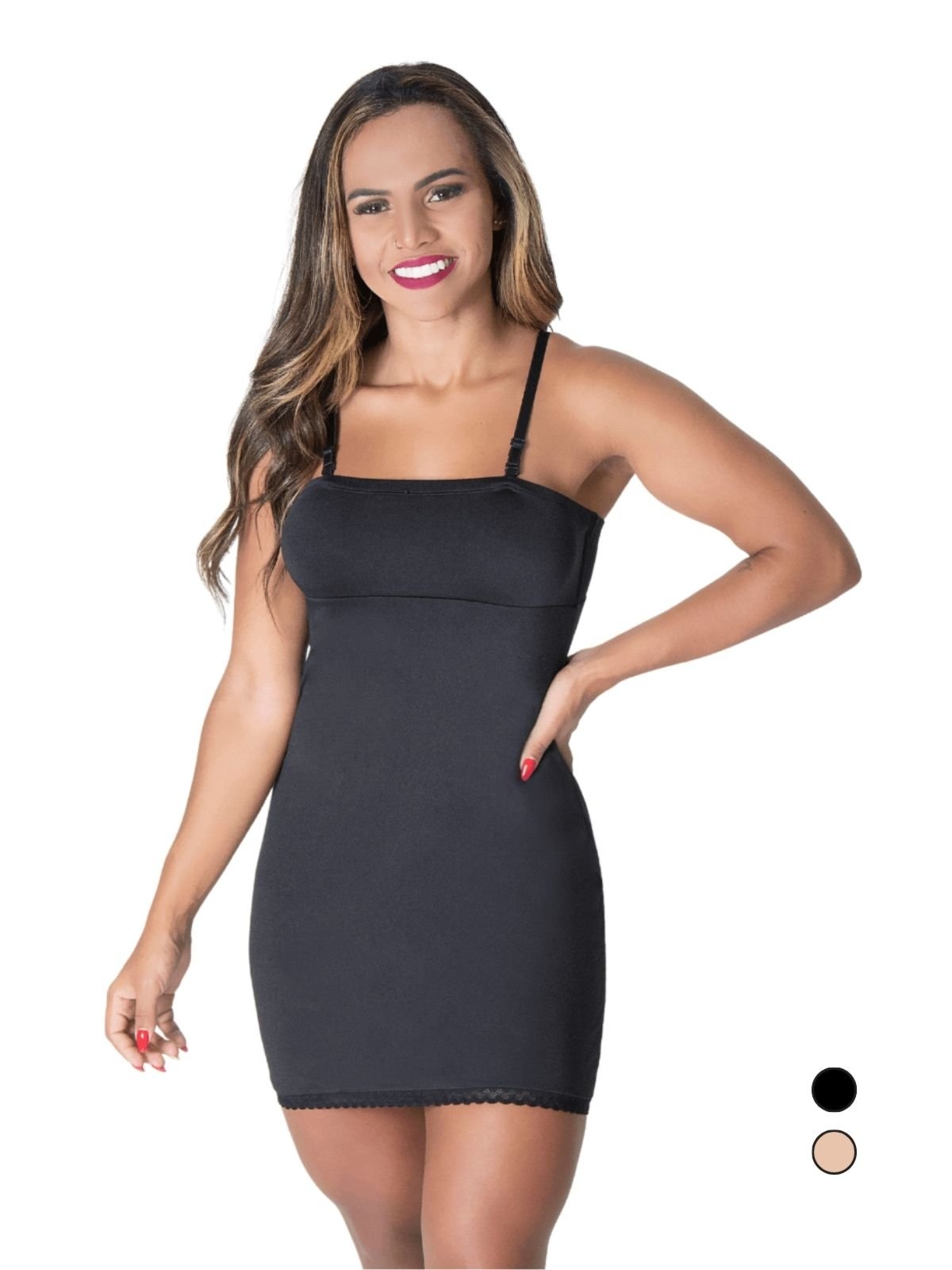 Combinete Tomara Que Caia Segunda Pele Combinação Anagua Vestido Tubinho Moda Evangélica Shanty Lingerie Preto