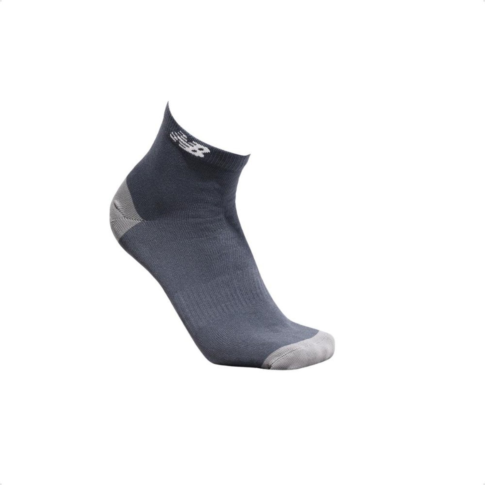 Vista 2 Meias New Balance Cano Curto Malha Lisa Unissex cinza New Balance cinza