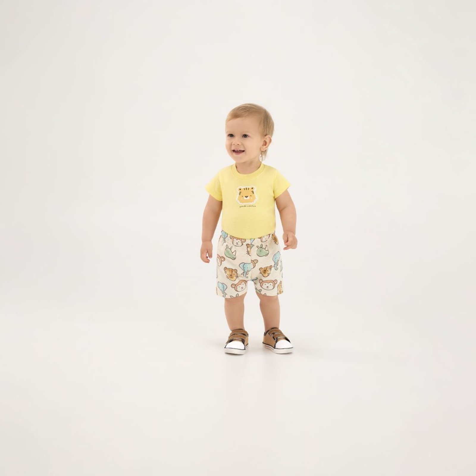 Infantil - Body Amarelo Pulla Bulla Menino - 53652-1346