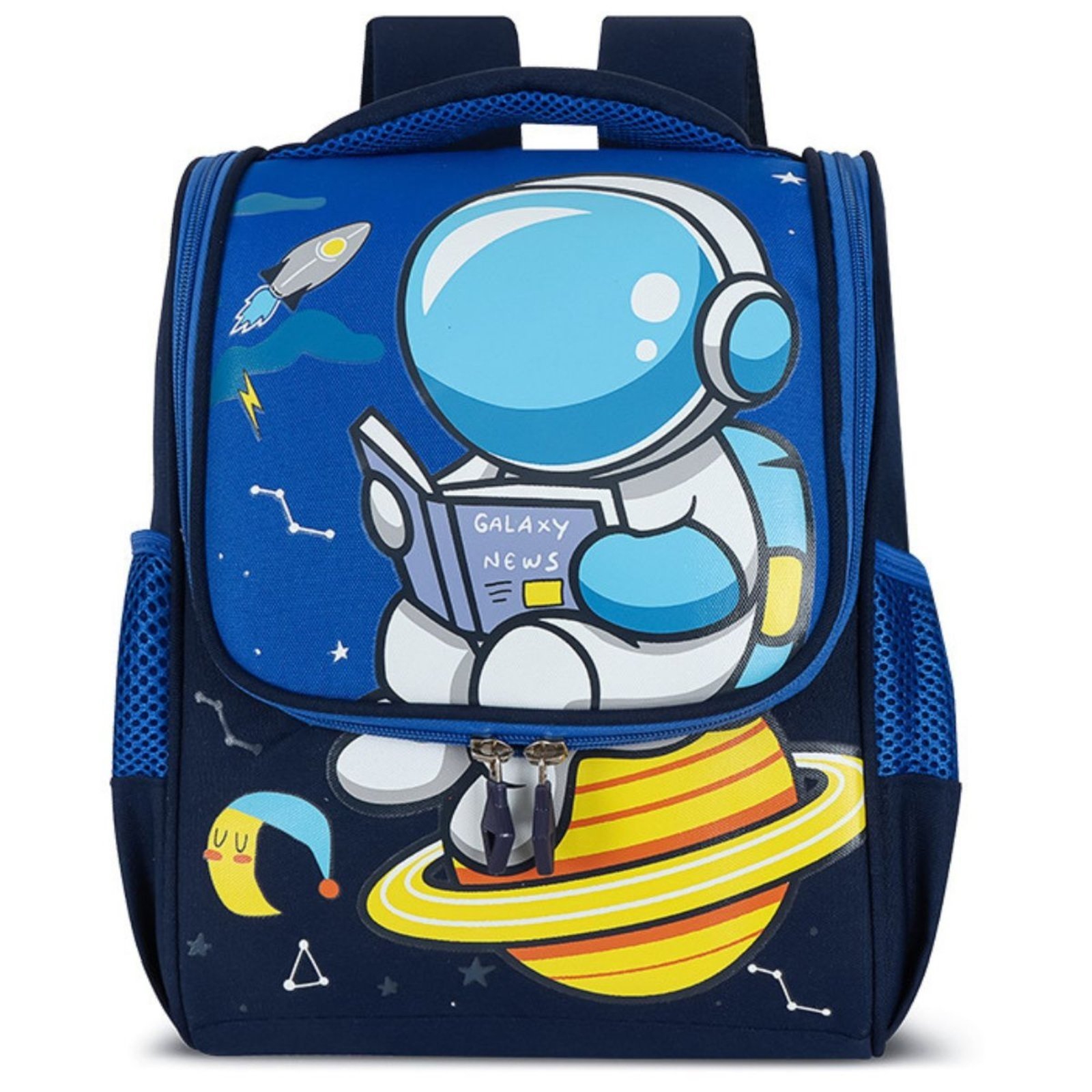 Infantil - Mochila Escolar Menino Menina Dinossauro Gatinho de Costas Star Shop Azul
