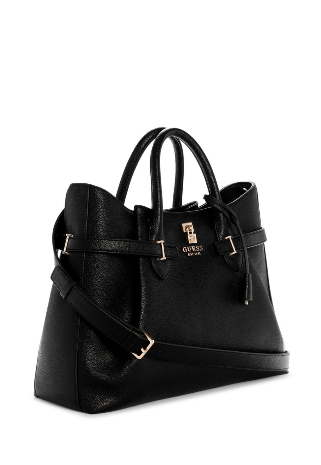 Vista 3 Bolsa Guess Yesba Girlfriend Satchel preto Guess preto