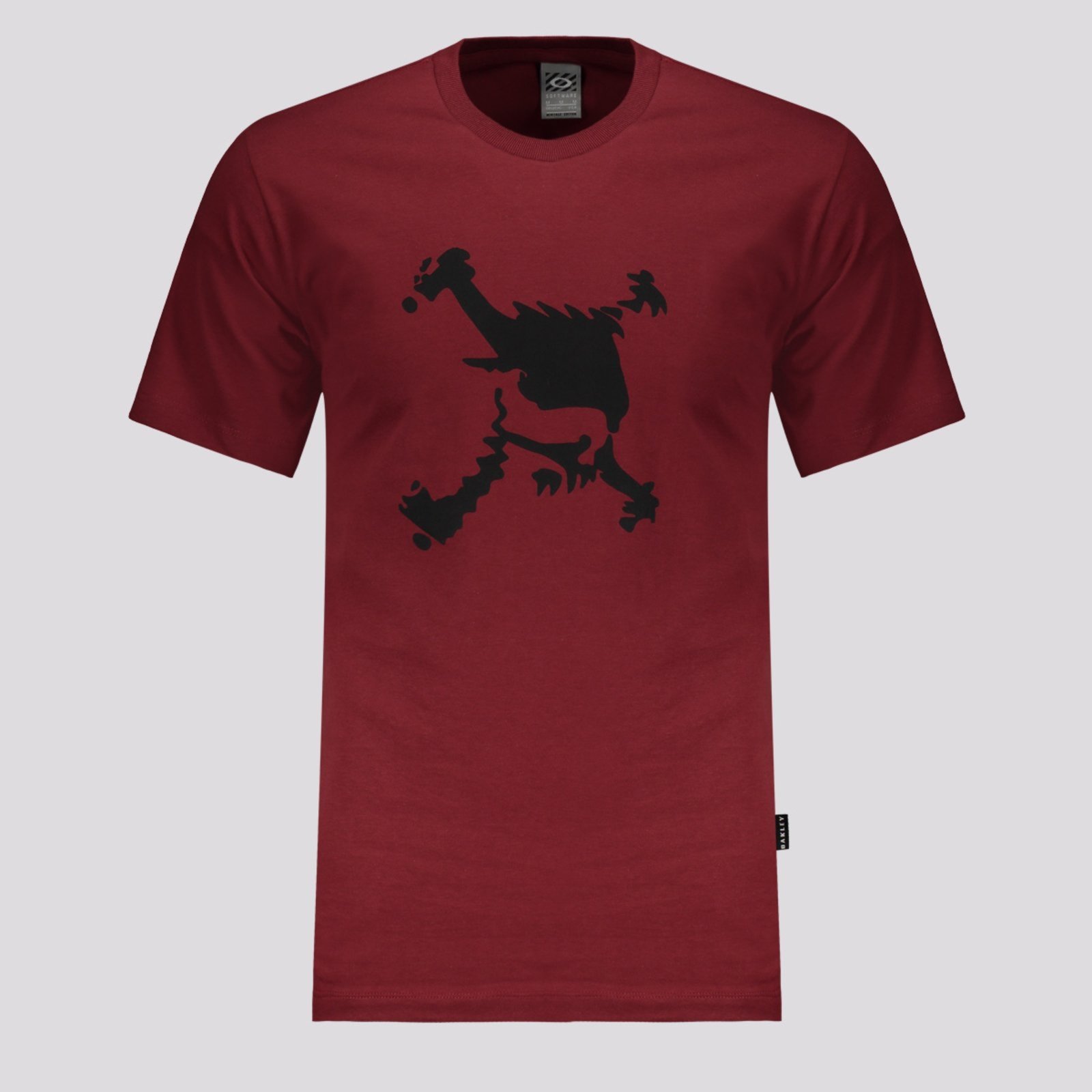Camiseta Oakley Skull Heritage Logo Bordô