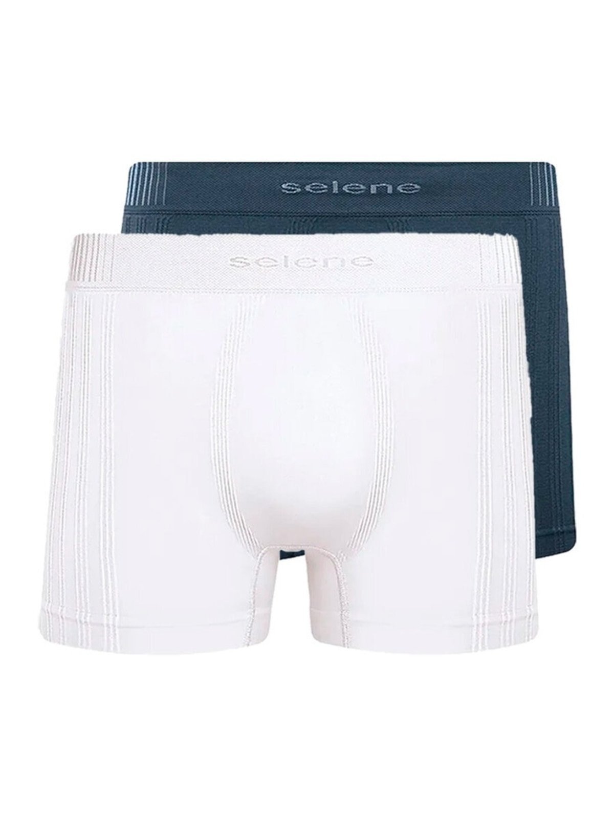 Kit com 2 Cuecas Boxer Selene 11070-002/003/440 Branco