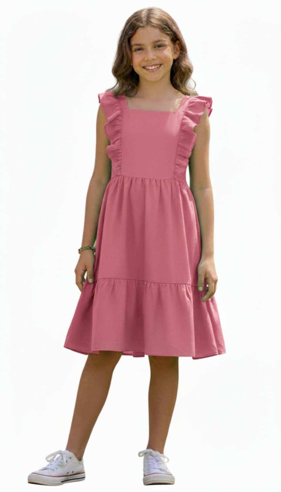 Infantil - Vestido D Bell Outlet Fashion Babado Rosa