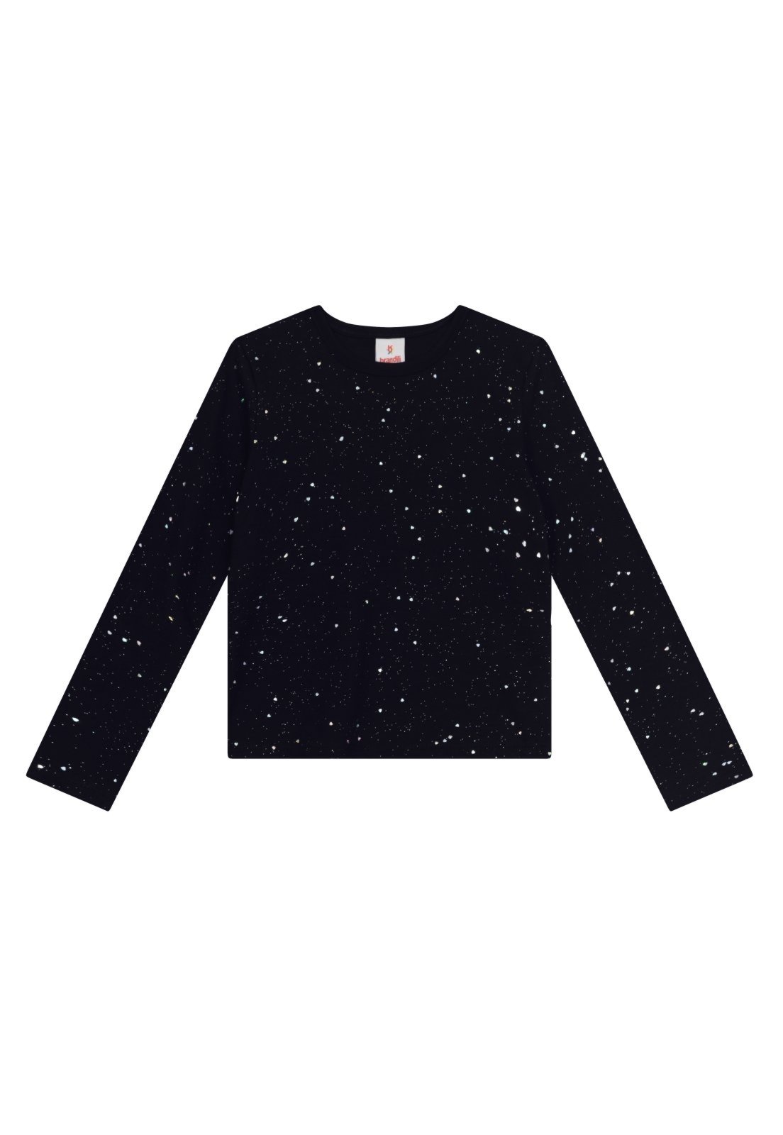 Infantil - Blusa menina em cotton com brilho Brandili