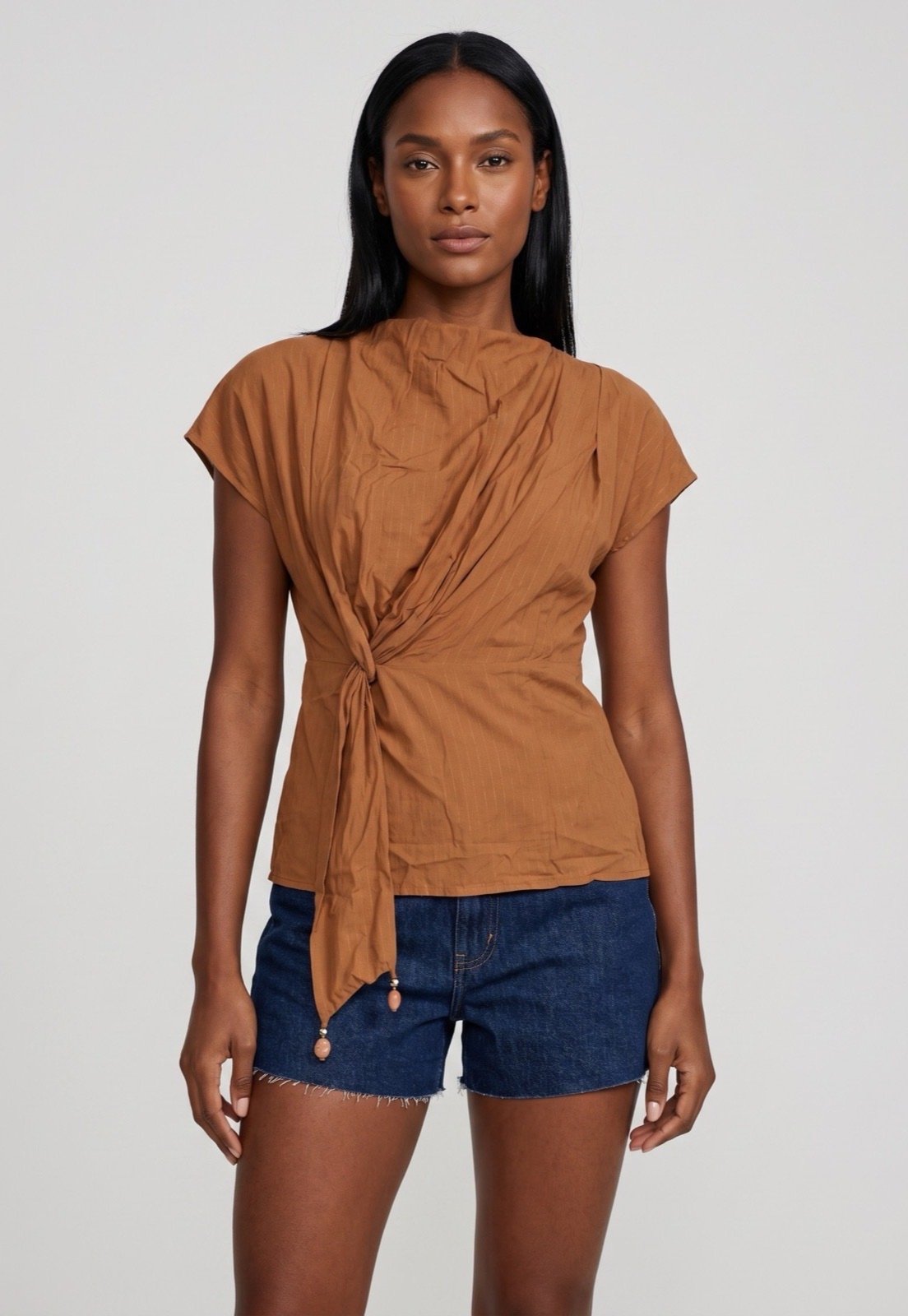 Blusa Feminina Lez a Lez Design Moderno Marrom