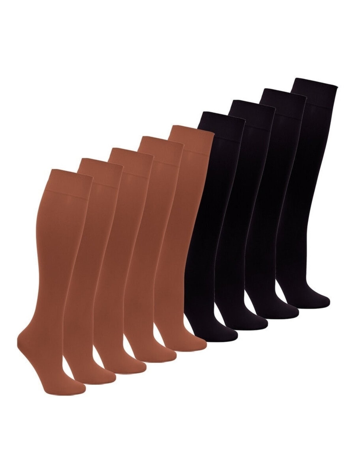 Kit 9 Pares de Meias 3/4 Fio 40 Opaca Loba 5550-001 Preto