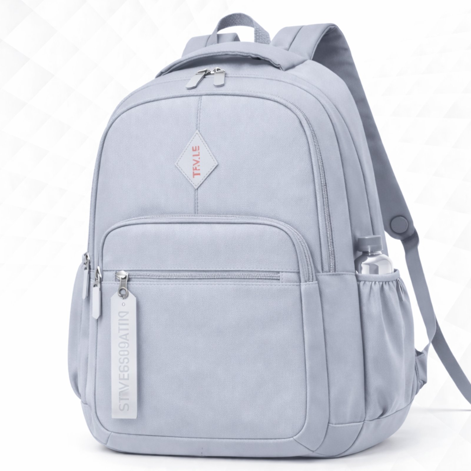 Mochila Masculina Reforçada Faculdade Trabalho Casual Executiva Grande Escolar Cinza