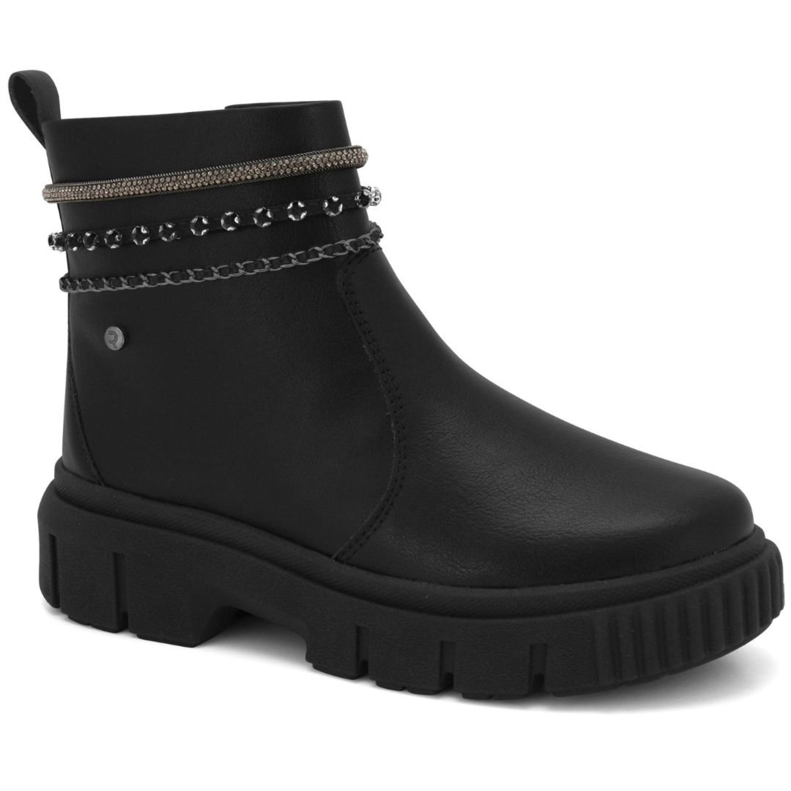 Bota Feminina Cano Curto Tratorada Ramarim 2499105 - Preto