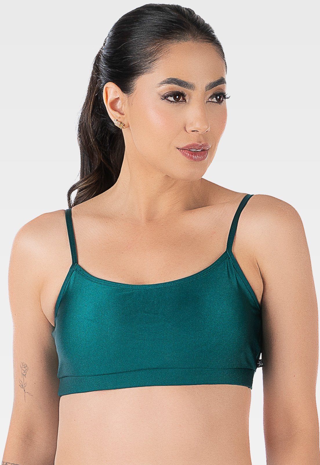 Top Fitness Cirrê Com Bojo Removível Summer Soul Verde