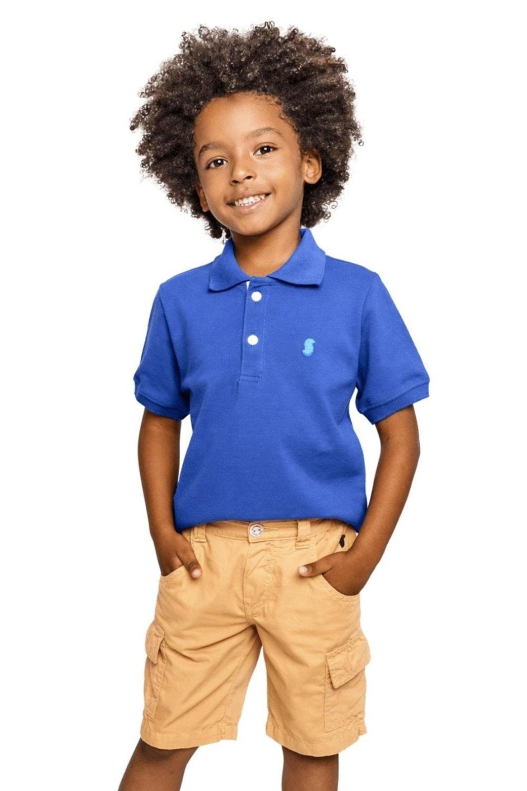 Infantil - Bermuda Cargo Menino Básico Alphabeto Laranja