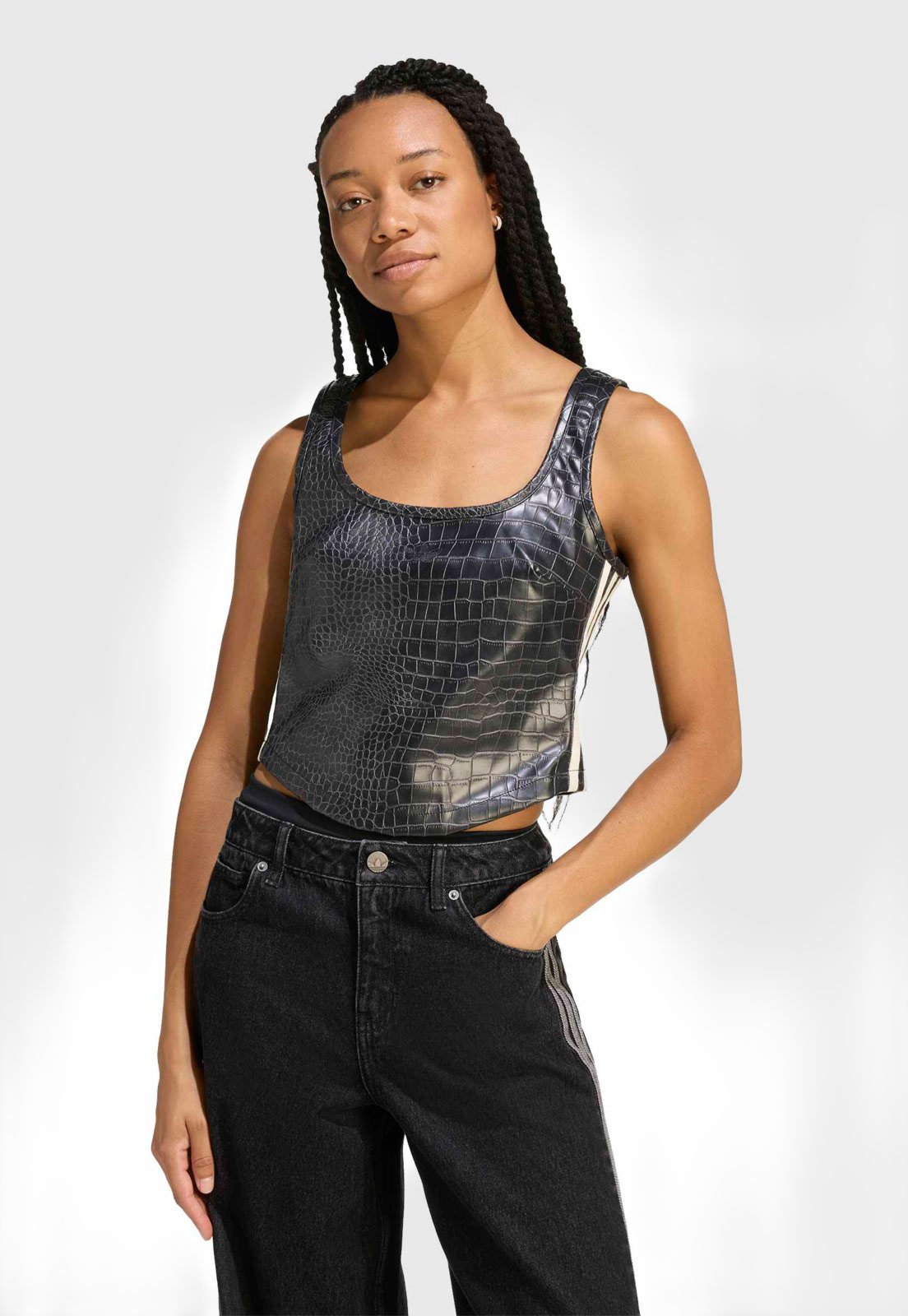 Regata Cropped Adidas Originals PU Preta
