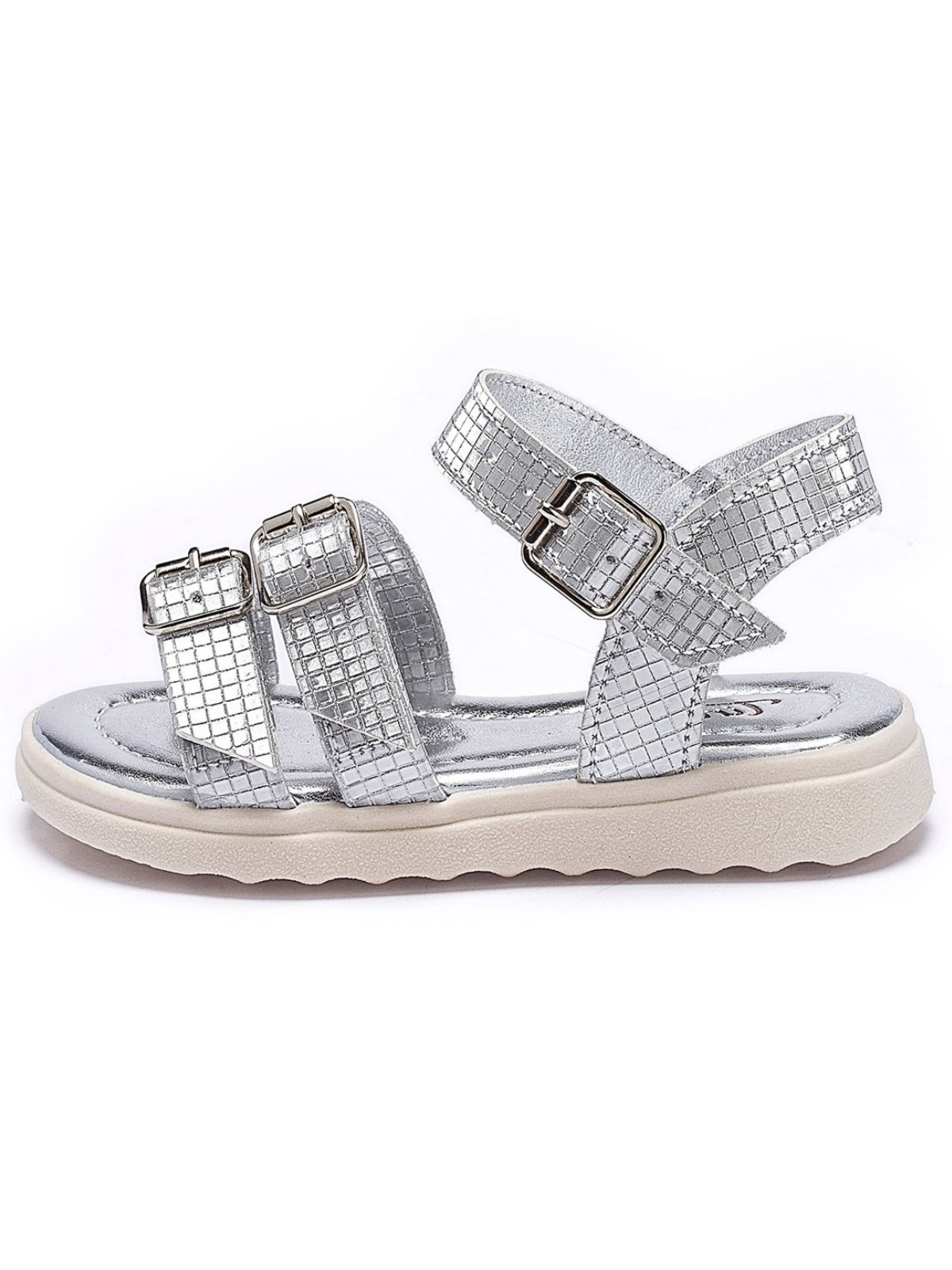 Infantil – Sandália Tininha Menina Brilho Moda Fivela Prata