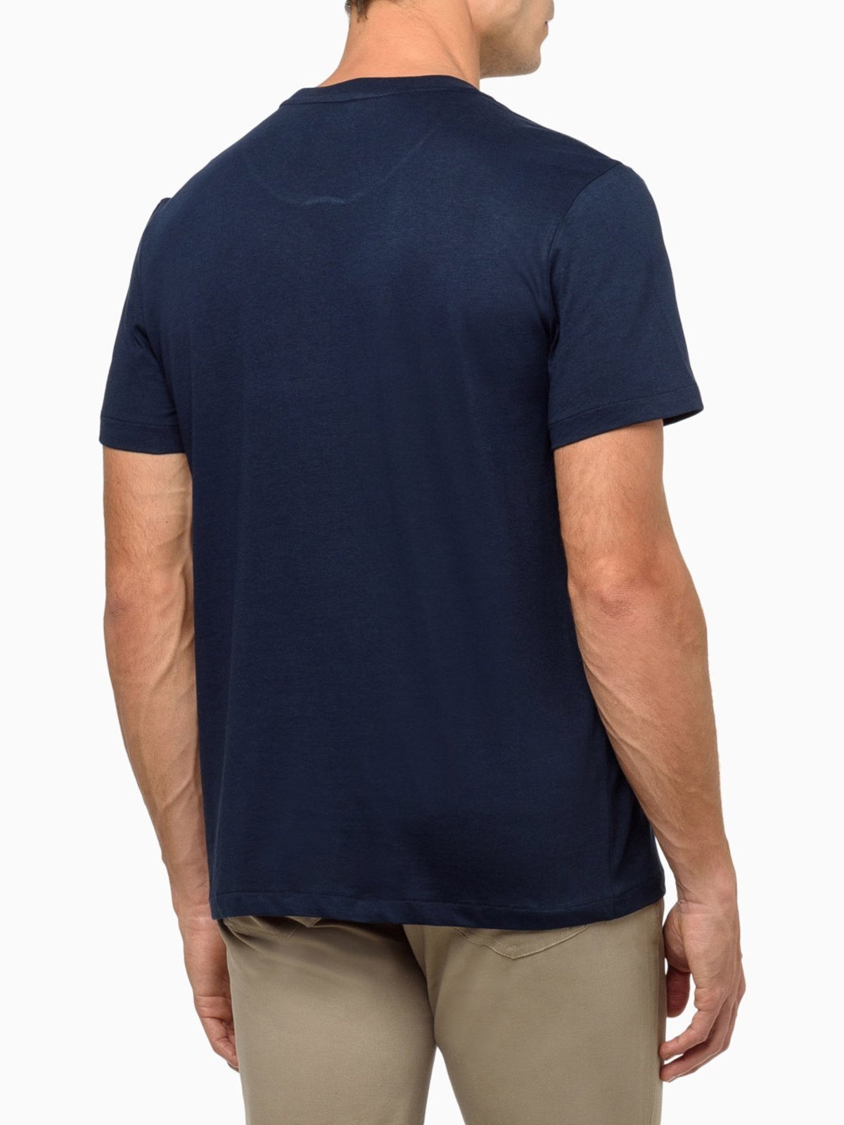 Camiseta Masculina Gola Careca Solid Liquid - Marinho CKS Premium Label