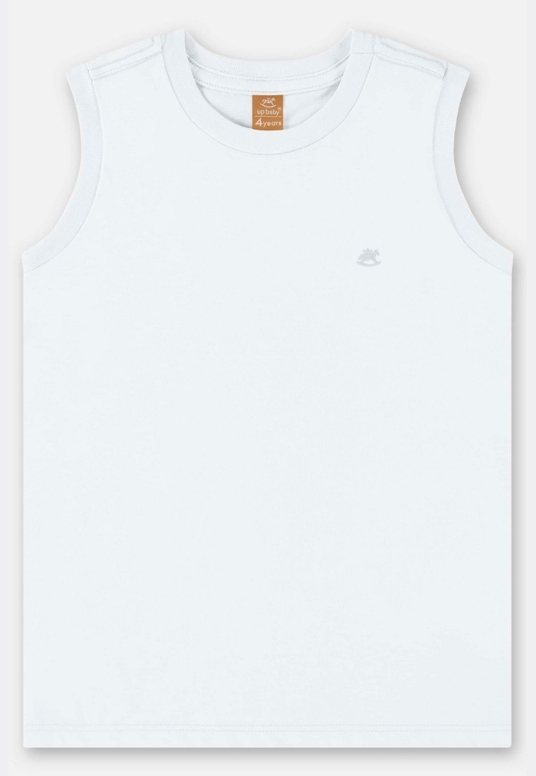 Infantil - Regata Básica para Meninos Up Baby Branco