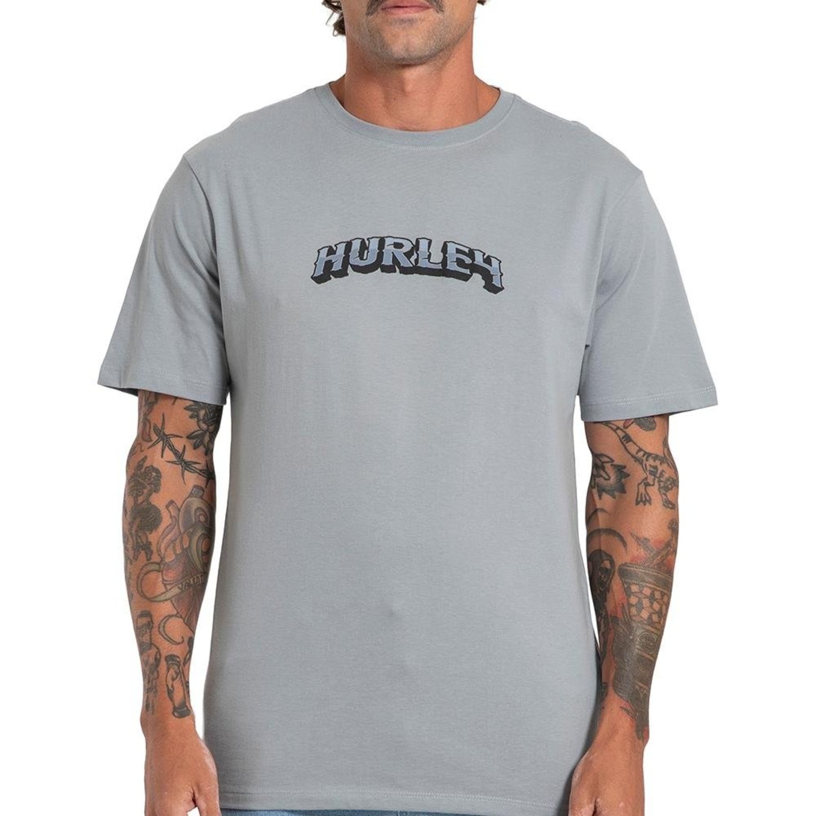 Camiseta Hurley Eagle Oversize SM27 Masculina Cinza