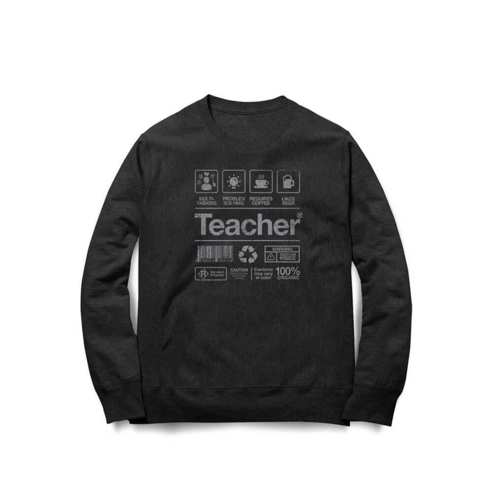 Moletom Teacher - Preto - Casual - Studio Geek
