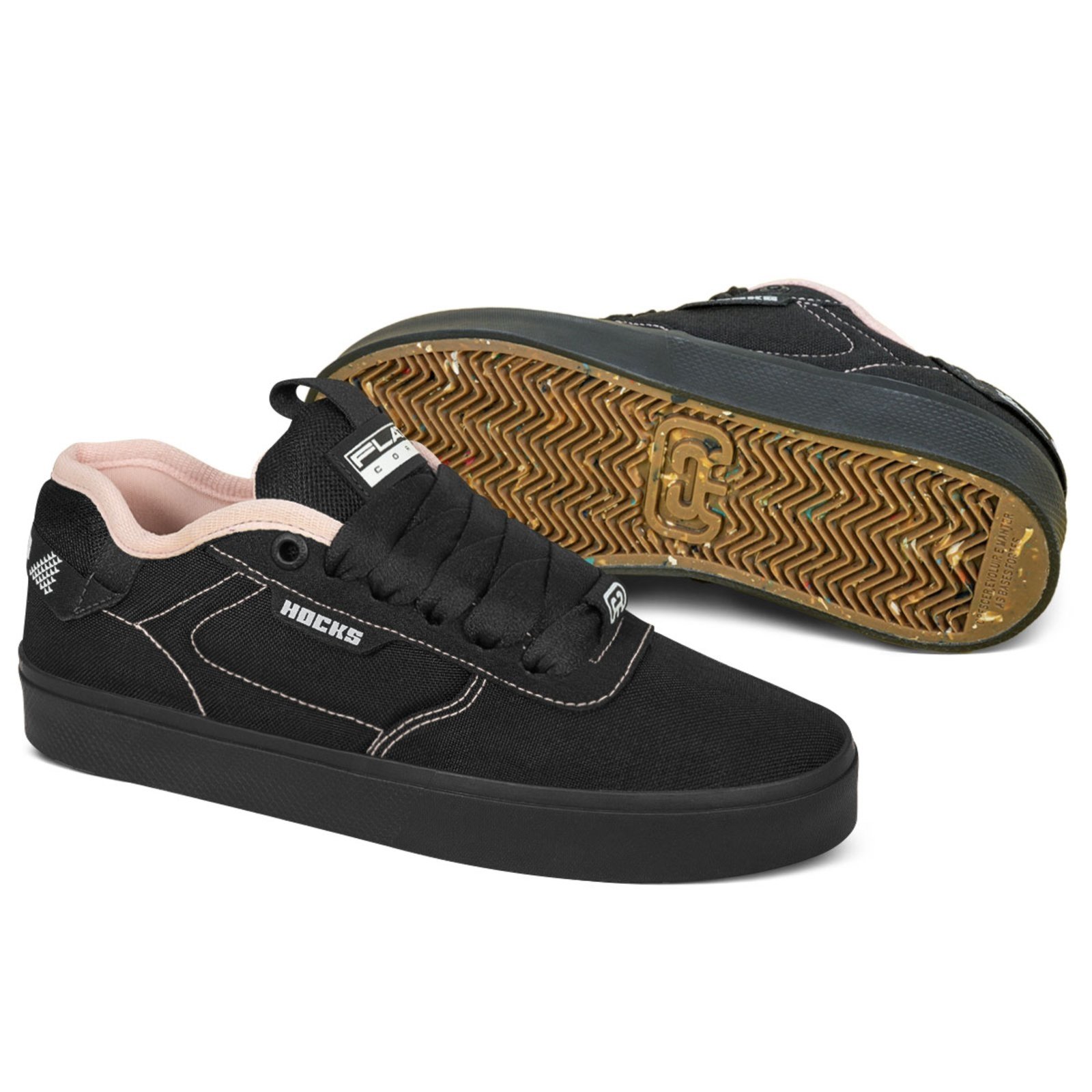 Tênis Hocks Flat Core Dark Mauvee Unissex Preto