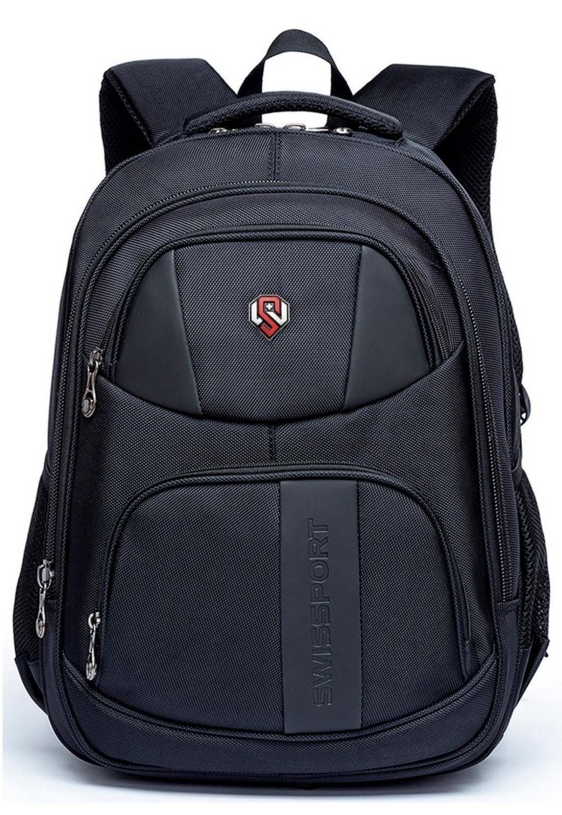 Mochila Bolsa Swissport Masculina Notebook Preta Executiva Reforçada