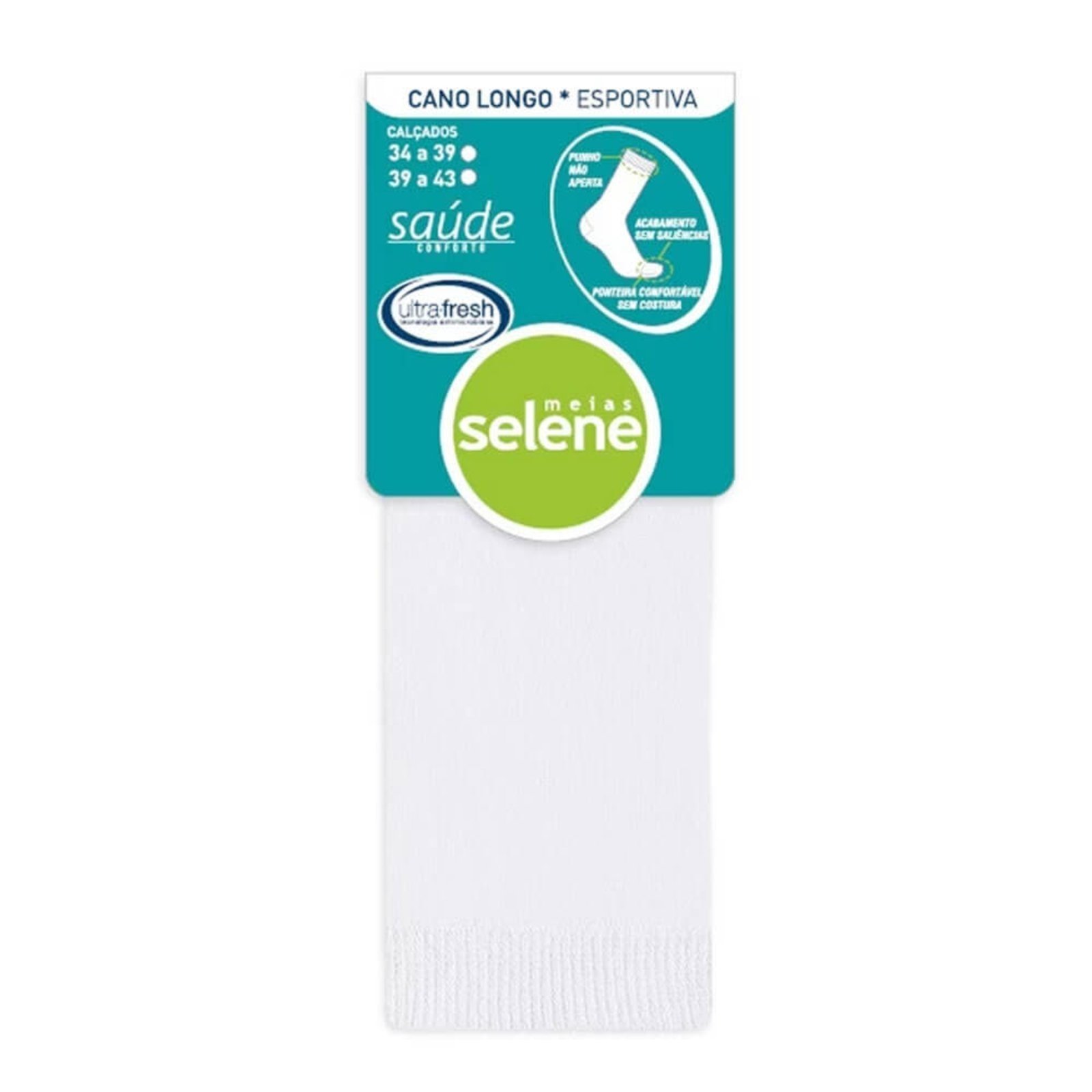 Infantil - Meia Para Diabéticos Selene 6301 Algodão Branco